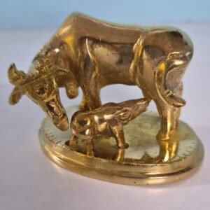 Brass Cow and Calf Idol